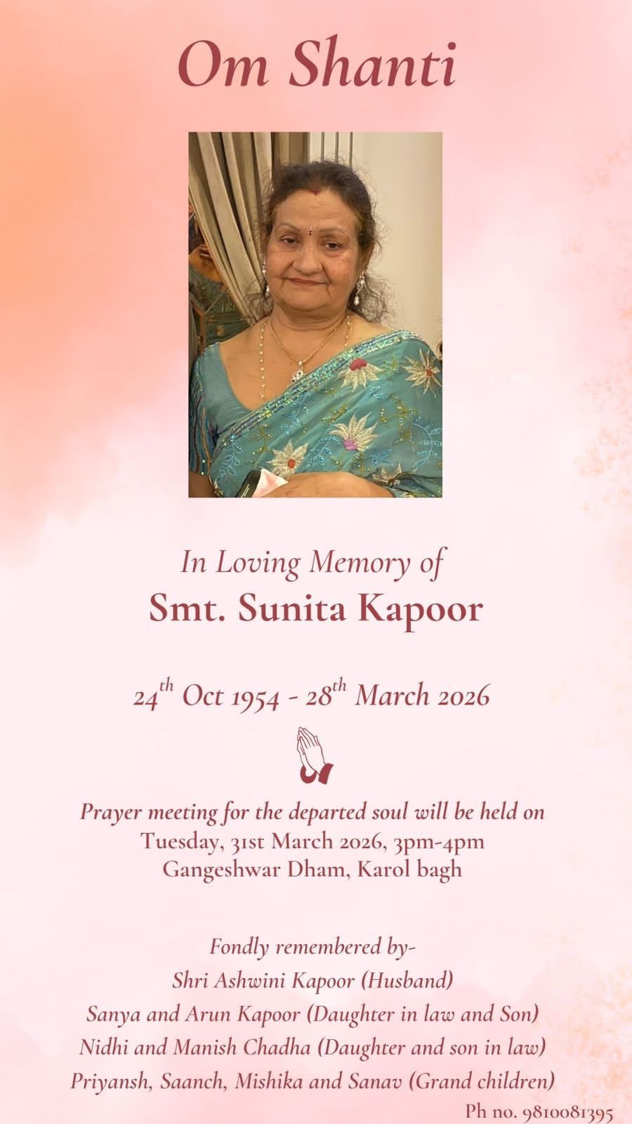 Smt. Sunita Kapoor